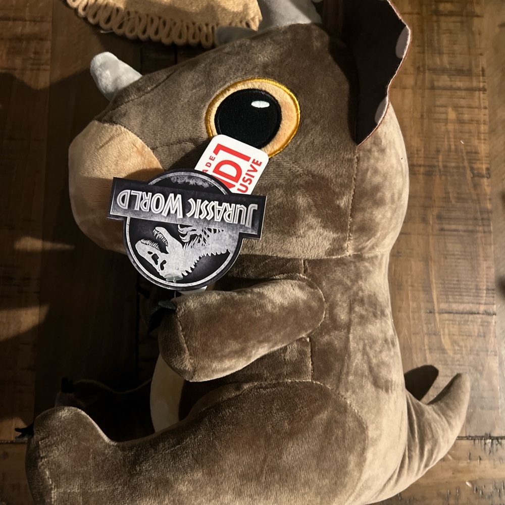 Brown Stuffed Dinosaur Toy